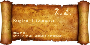 Kugler Lizandra névjegykártya